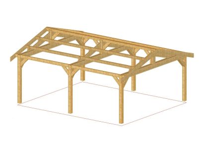 ABRI 2 PENTES 16 m²